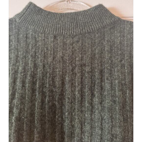 Madewell Women’s Mock Neck Crop Green Sweater Size XXL - Picture 6 of 7